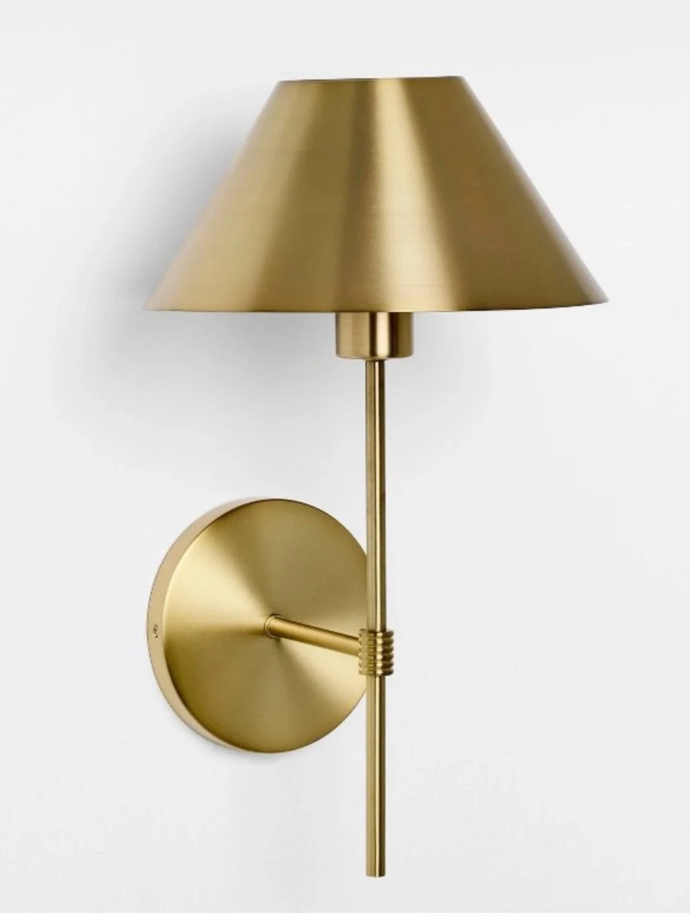 Threshold Brass Wall Sconce Plug In NIB